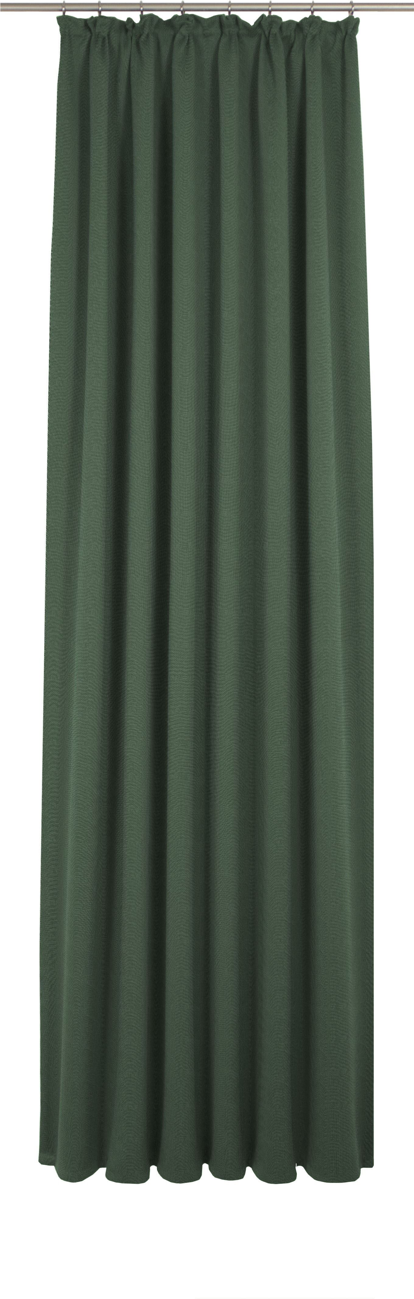 Vorhang ADAM "Uni Collection", grün (oliv), B:142cm H:245cm, Jacquard, Baumwolle (Bio-Baumwolle), Gardinen, aus 100% Bio-Baumwolle Image