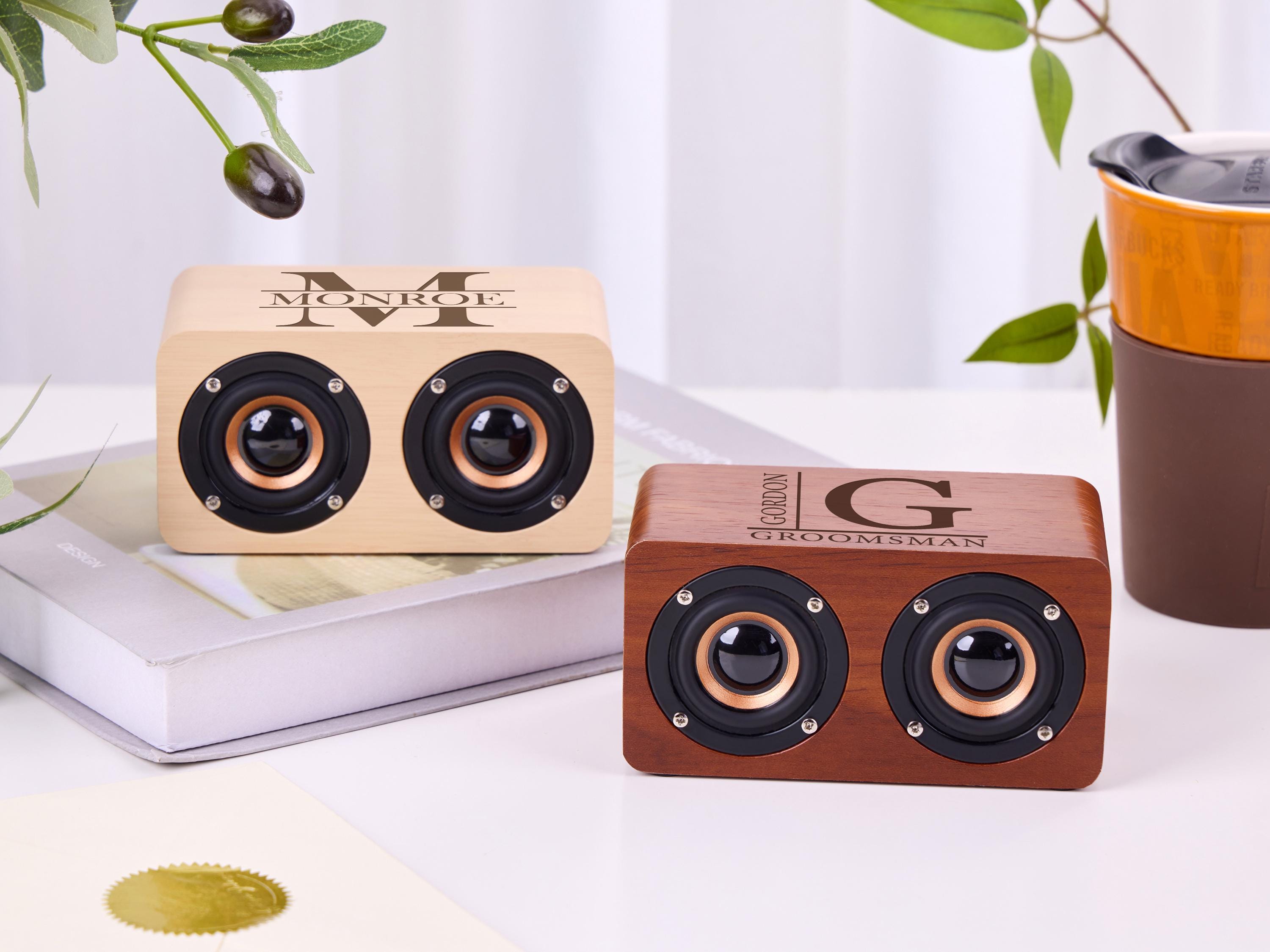 Personalisierter drahtloser Bluetooth-Lautsprecher, tragbarer und wiederaufladbarer Bluetooth-Lautsprecher, individuell gravierter Bluetooth-Lautsprec