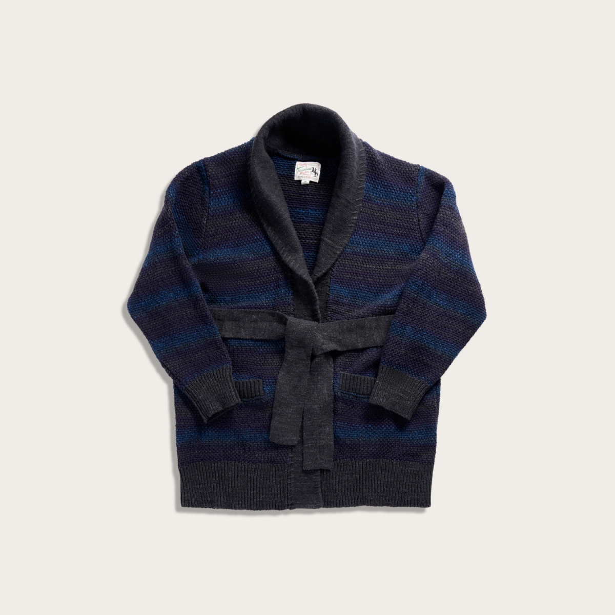 Tecovas Men's Shawl Collar Wrap Sweater Top, Wool, Medium