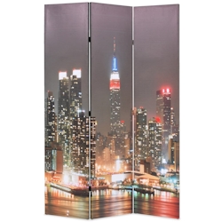 vidaXL Raumteiler klappbar 120 x 170 cm York bei Nacht Image
