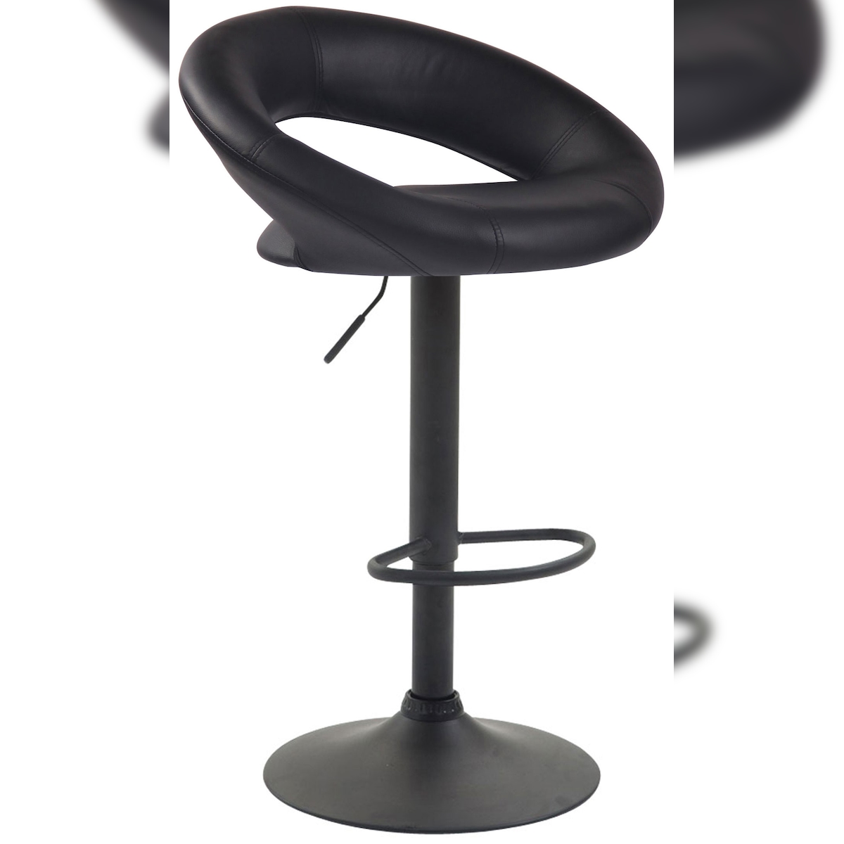CLP Barhocker Olinda Kunstleder schwarz/schwarz Image