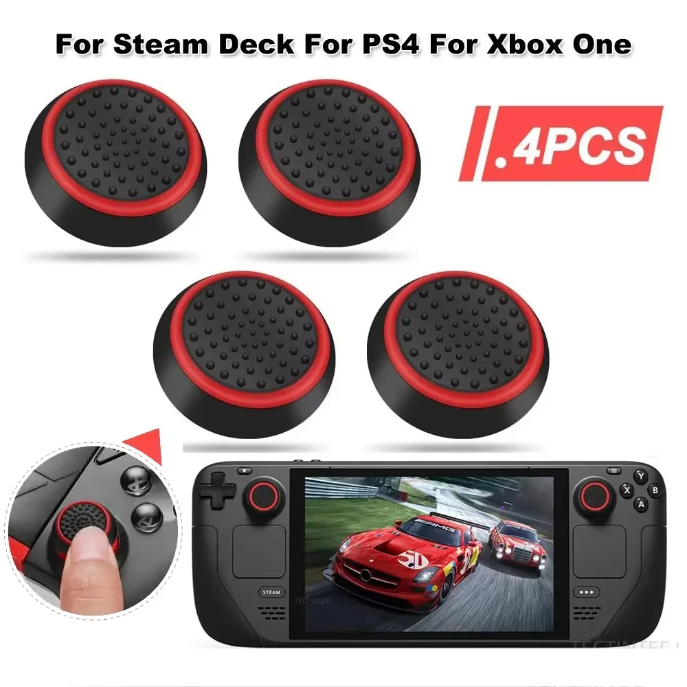 4pcs Silicone Analog ThumbStick Cover For PS5/PS4/PS3/Switch 2 JoyCon Grip Cap For Xbox One/Xbox Series X S/Xbox 360 Controller
