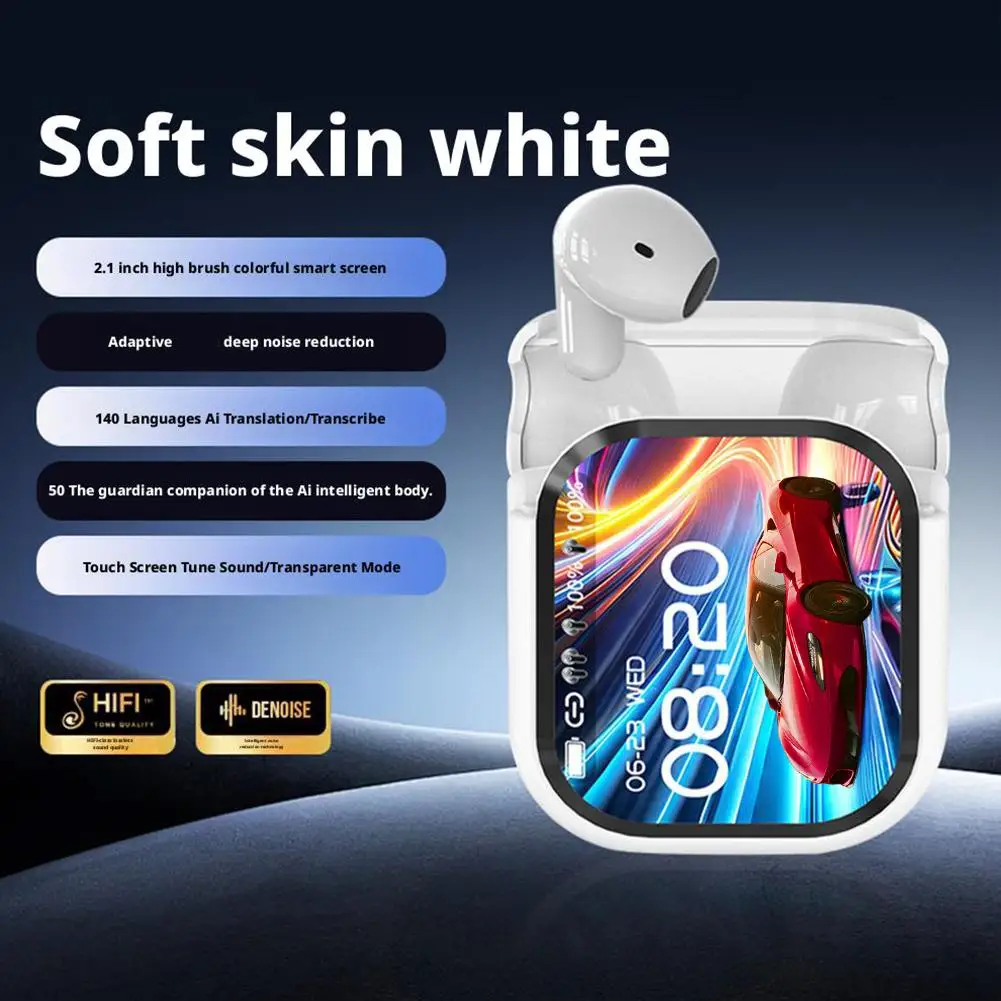2025 Neue Kopfhörer Bluetooth V6.0 Sport Drahtlose Kopfhörer Reduzierung Mit Mikrofon Ohrhörer Noise In-Ear Übersetzer AI Headsets D6W5 Image
