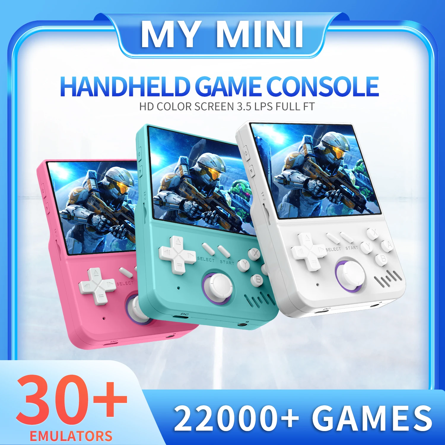 MY MINI Retro Handheld-Videospielkonsole 3,5-Zoll-IPS-Bildschirm Linux-System RK3326 Chip Tragbarer klassischer Handheld-Videoplayer Image