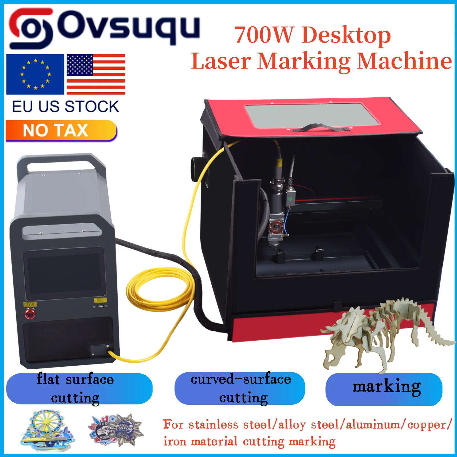 [EU/US] Desktop 220V 50Hz Laser Metall Schneiden Maschine Luftgekühlt 3 Achsen Industrielle Metall DIY Schneiden Markierung WIFI Verbindung 700W Image