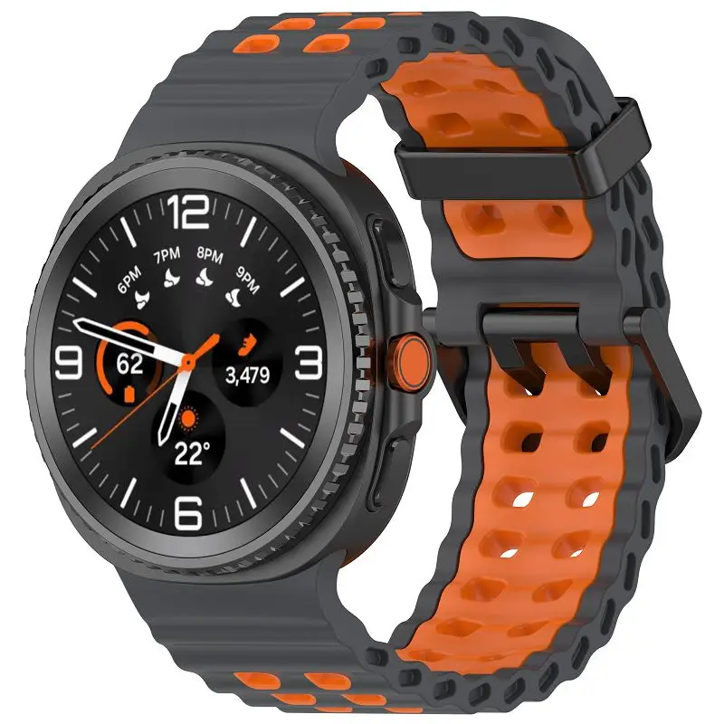 Robuste Silikonbänder für Samsung Galaxy Watch 8 40 44 mm/Classic 46 mm, atmungsaktives, weiches Sport-Armband für Galaxy Watch 8 Image