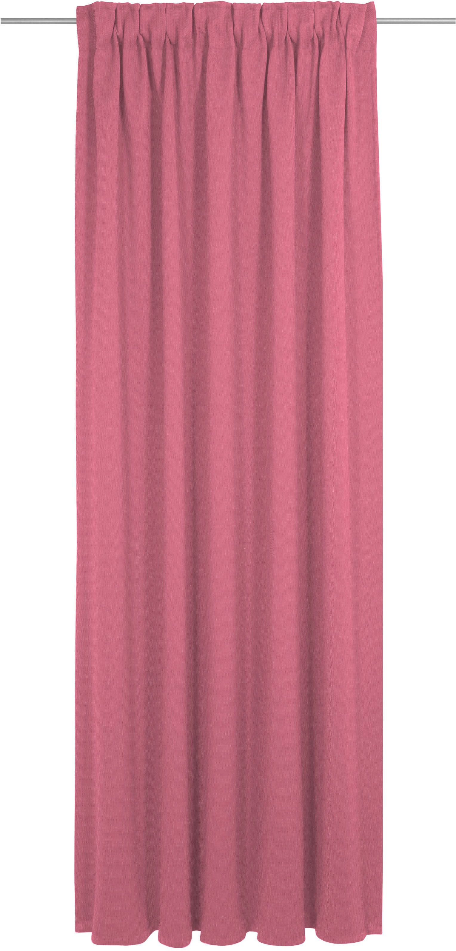 Vorhang ADAM "Uni Collection", pink, B:142cm H:175cm, Jacquard, Baumwolle (Bio-Baumwolle), Gardinen, Blickdichter aus 100% Bio-Baumwolle Image
