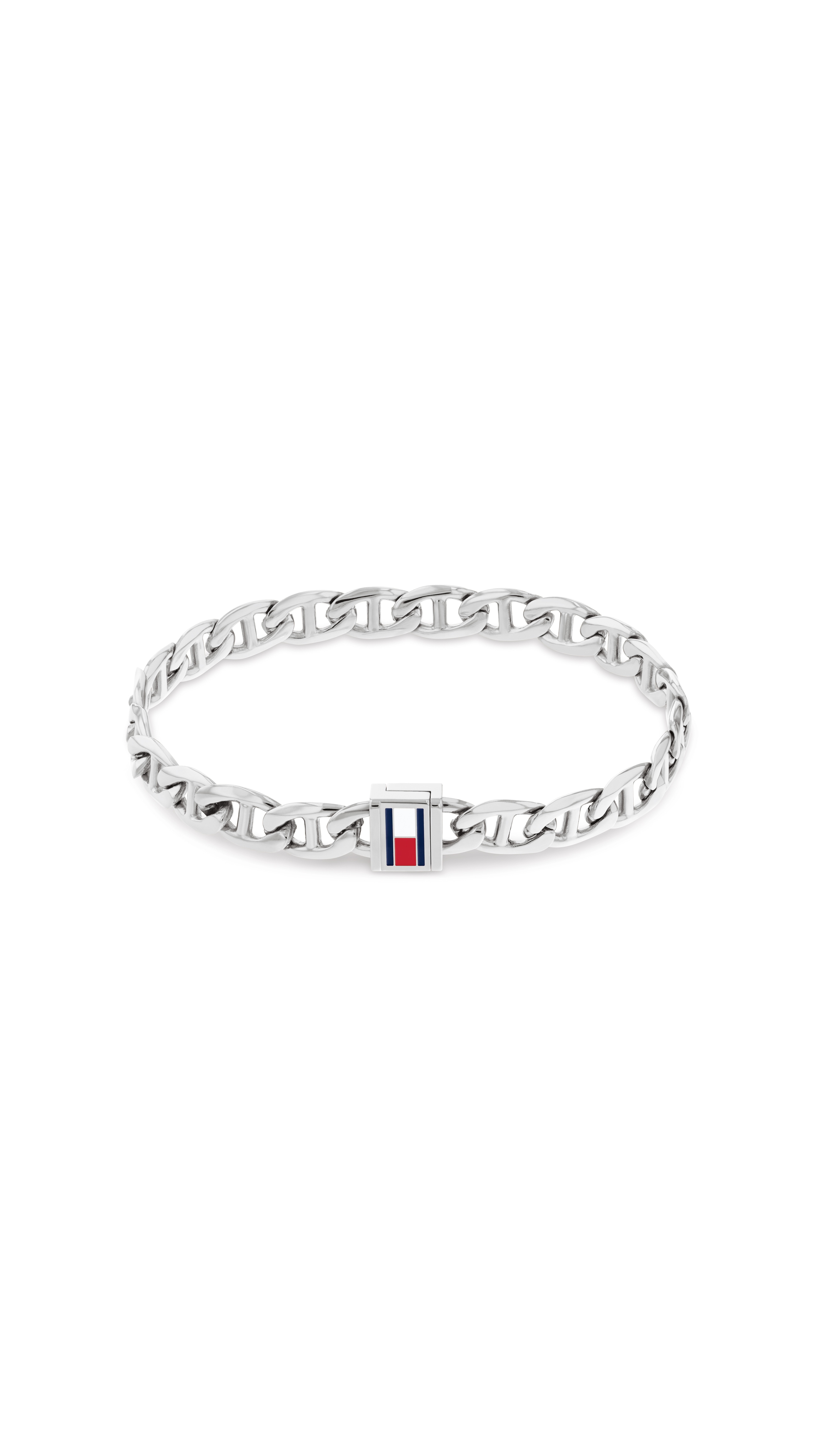 Armband TOMMY HILFIGER "OCEANIC", edelstahlfarben, blau, weiß, rot, Armbänder, 19cm, Edelstahl Image