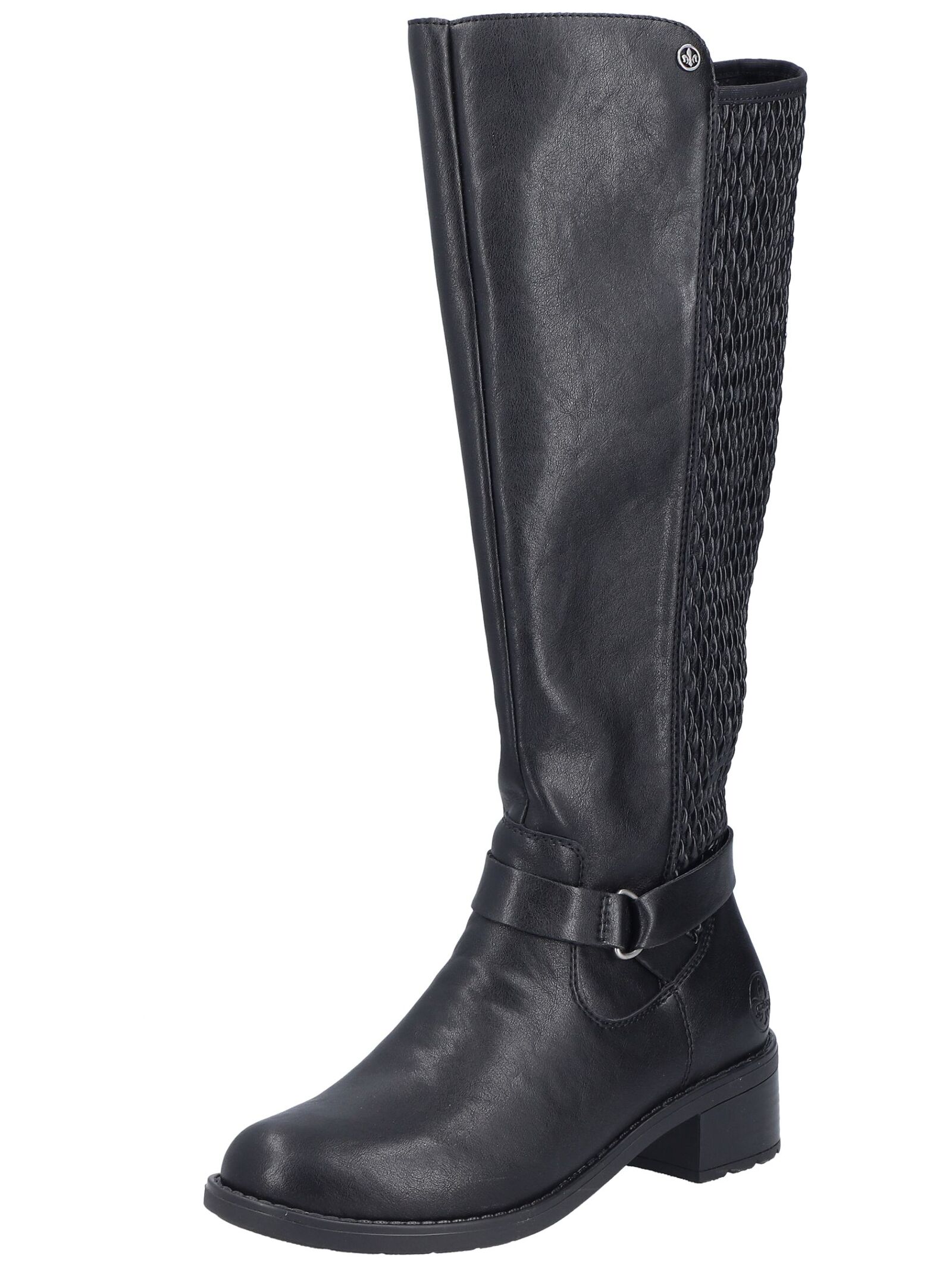 Stiefel RIEKER "Rieker Stiefel Lederimitat", Damen, Gr. 36, schwarz, Lederimitat, Schuhe Stiefel