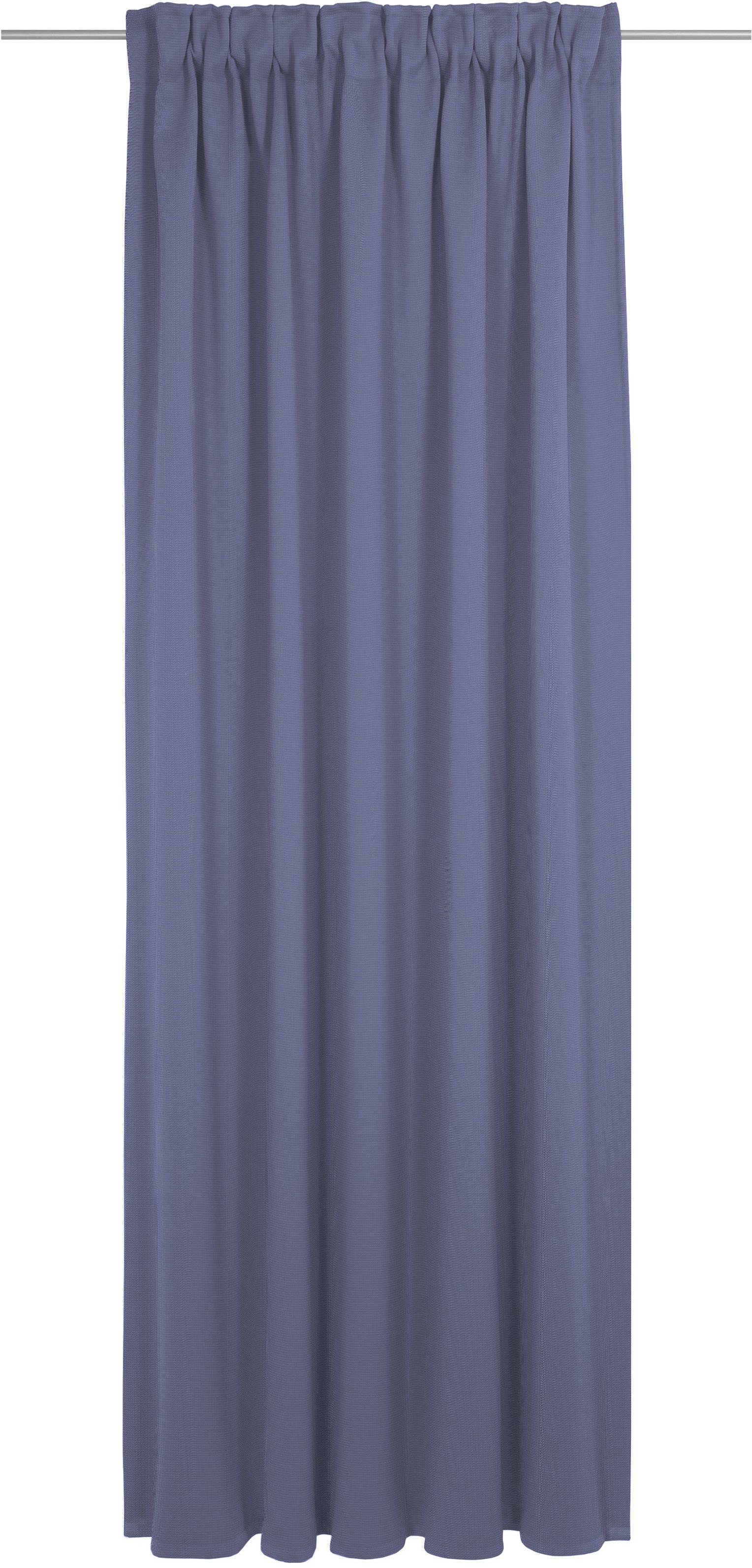 Vorhang ADAM "Uni Collection" Gr. 1, blau (royalblau), B:142cm H:145cm, Jacquard, Baumwolle (Bio-Baumwolle), Gardinen, Blickdichter aus 100% Bio-Baumwolle Image