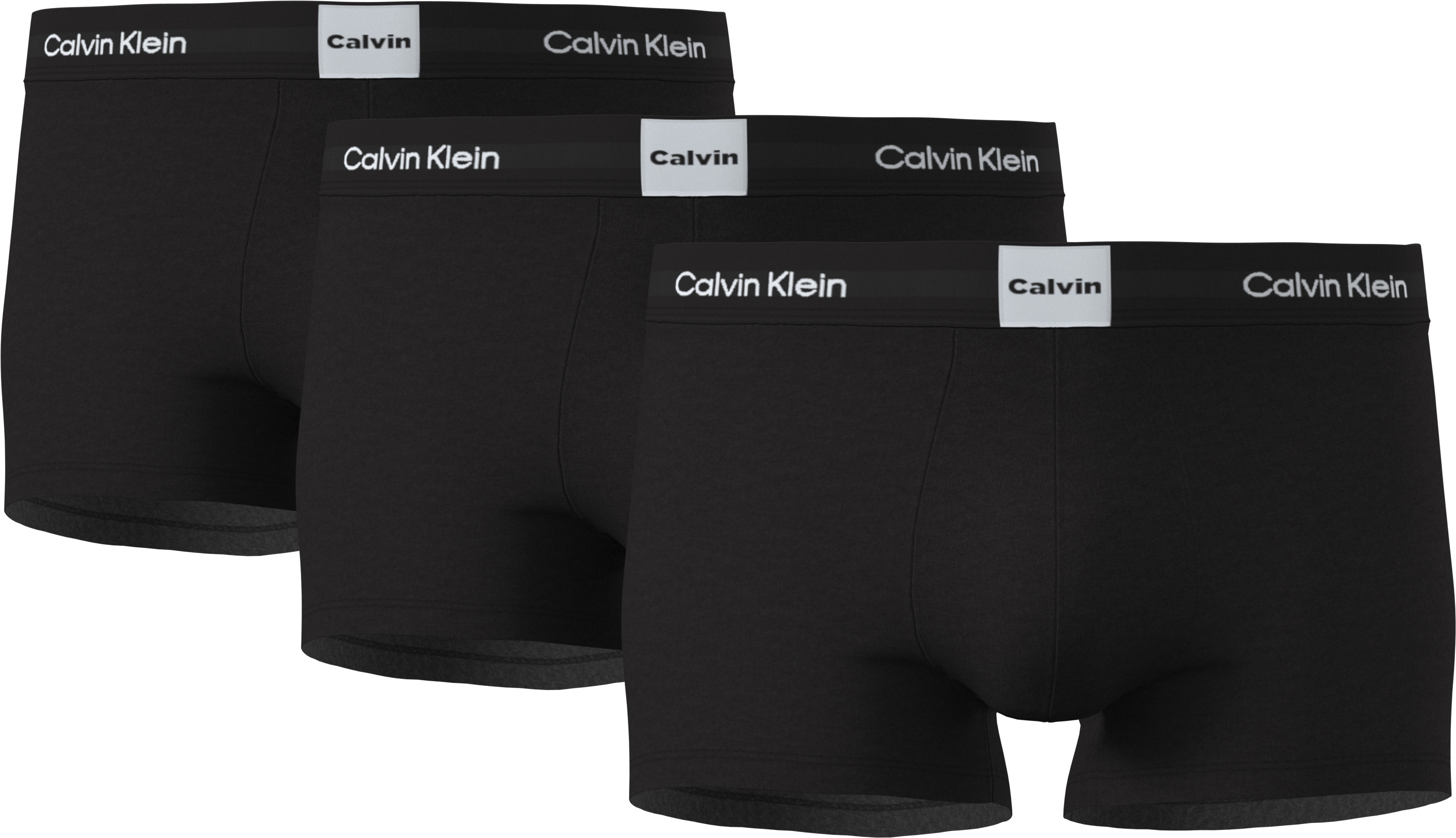 Trunk "TRUNK 3PK", Herren, Gr. XXL (56), schwarz, Jersey, Obermaterial: 95% Baumwolle, 5% Elasthan, CALVIN KLEIN UNDERWEAR, unifarben, körpernah, Unterhosen, Mit elastischem Bund Image