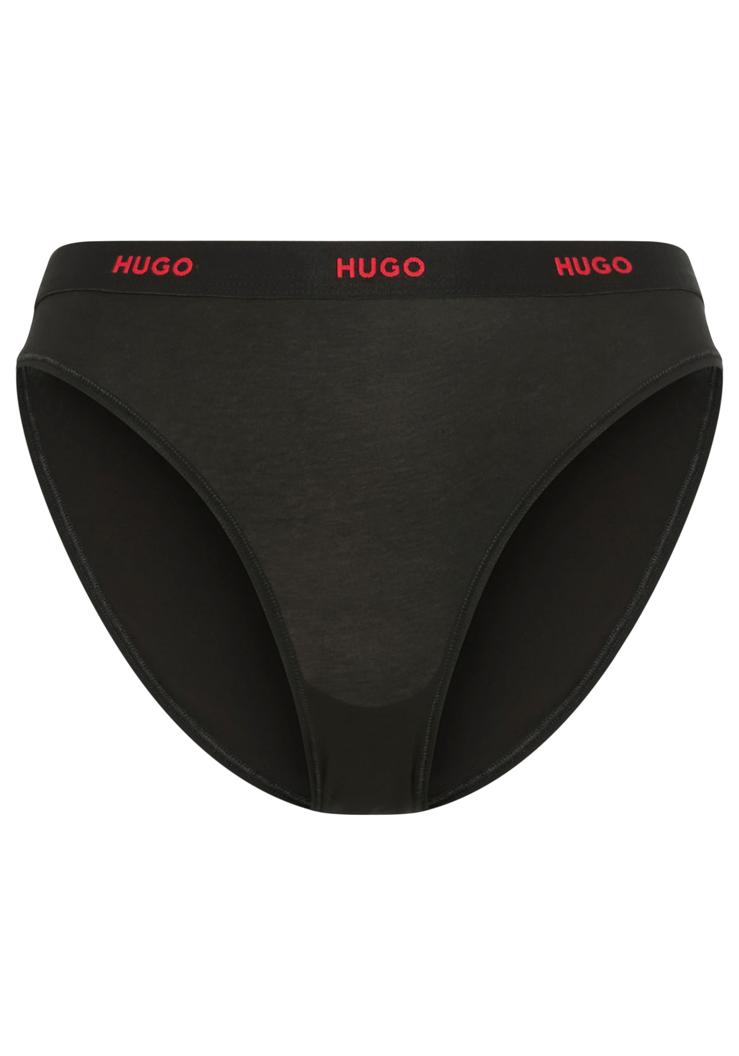 Slip HUGO UNDERWEAR, Damen, Gr. S, schwarz 001, Jersey, Obermaterial: 93% Baumwolle, 7% Elasthan, körpernah, Unterhosen, Logobund Image