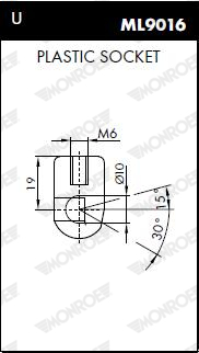 MONROE Gasfeder, Koffer-/Laderaum 500N für FORD 2N11N406A10AD 1211497 1212586 ML5289 Image