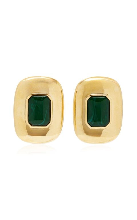 Exclusive Gold-tone Stone Earrings - Green - Ben-Amun Earrings