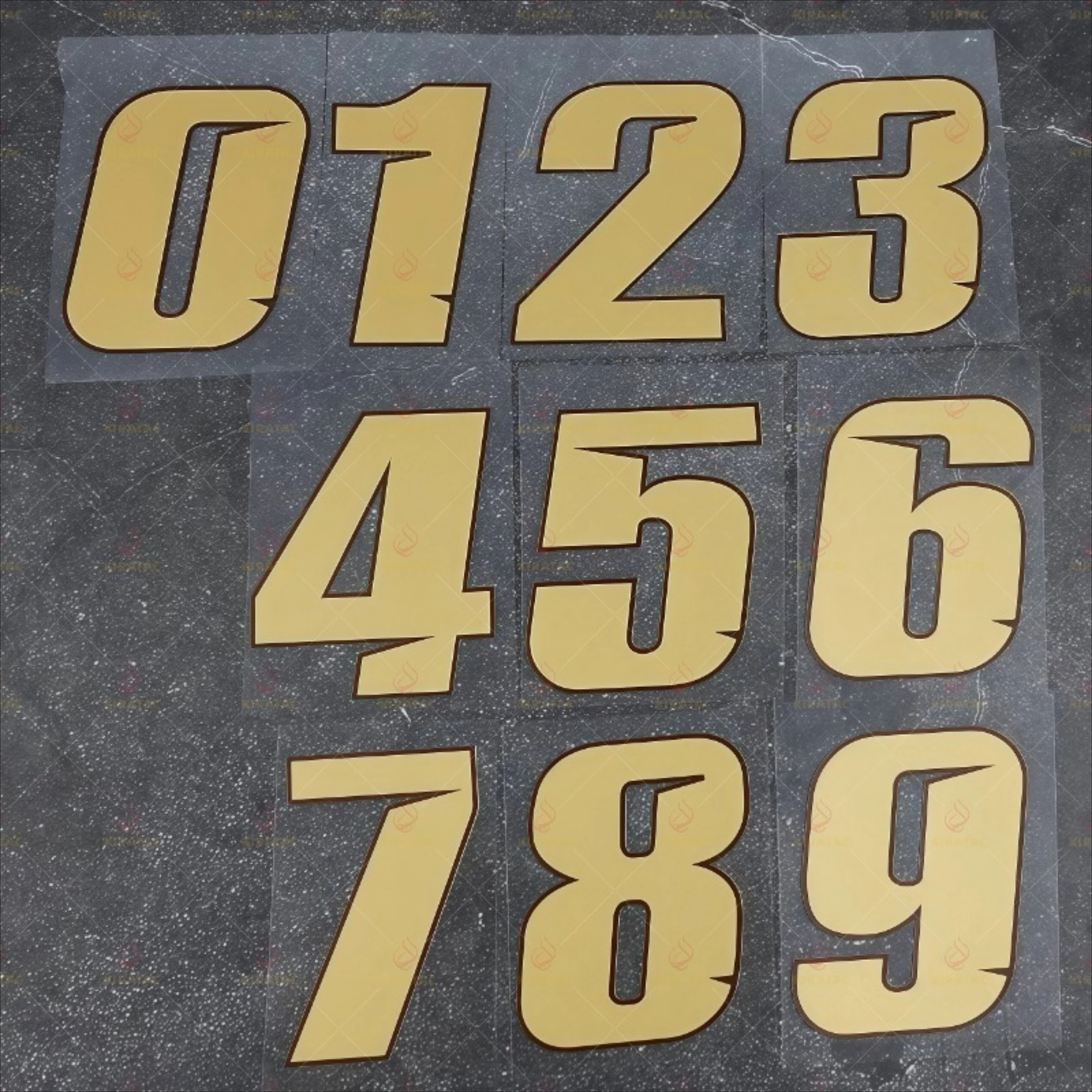 Autocollants imperméables en vinyle pour motos, numéro 0-9, 1 pièce, pour carénage de moto, réservoir de carburant, casque, vitres de voiture, Scooters