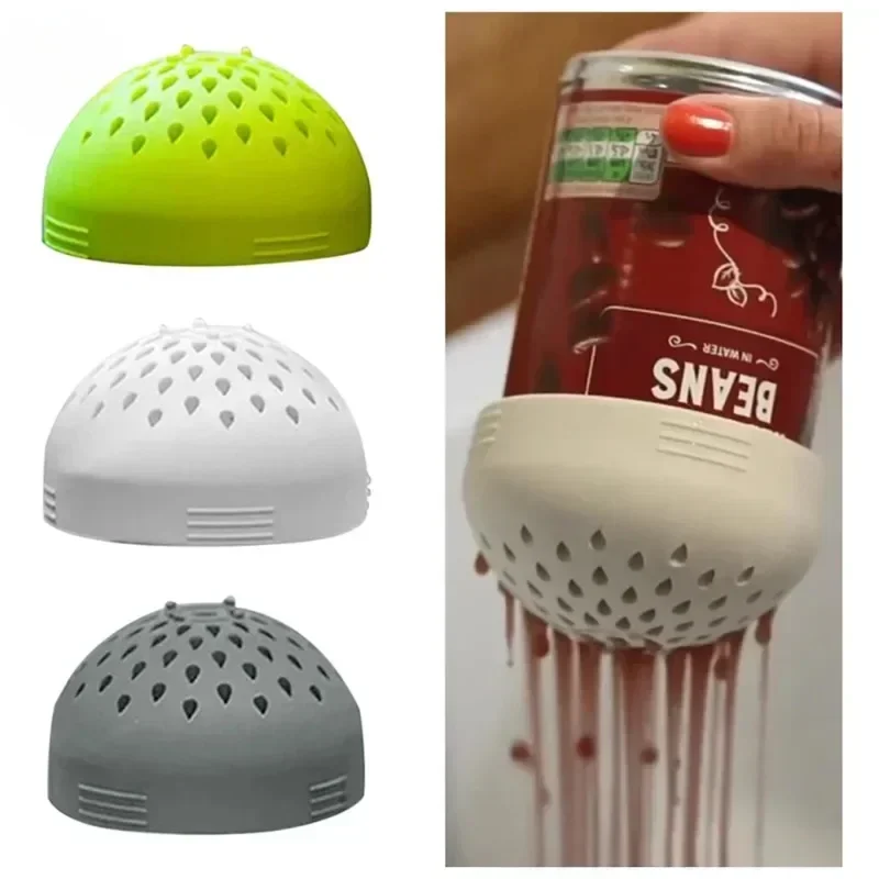 1Pc Silicone Gel Filter Cover Silicone funnel filter cover Multi-use Mini Colander Food Mesh Can Drainer Kitchen Gadgets