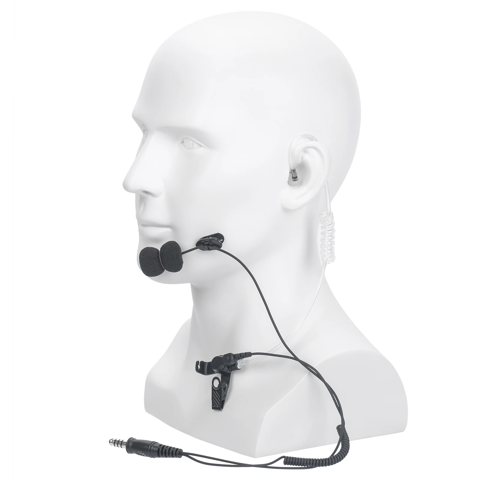 Taktisches Fahrradhelm-Headset, 7,1 mm NATO-Stecker – Luftschlauch-Mikrofon, windabweisend, verdeckter Komfort für Gruppen Image