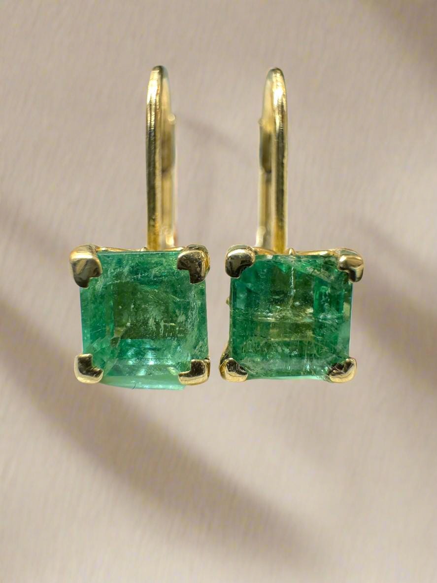14K Smaragd Ohrringe,Smaragd Ohrringe,Gelbgold Smaragd Ohrringe,Smaragd Ohrringe,Smaragd Ohrringe,Smaragd Ohrringe,Square Ohrringe