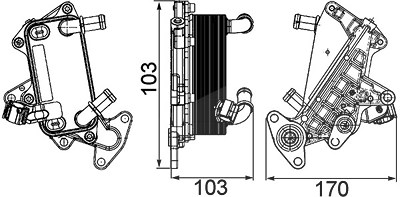 Mahle Ölkühler, Automatikgetriebe [Hersteller-Nr. CLC25000P] für Skoda, VW Image