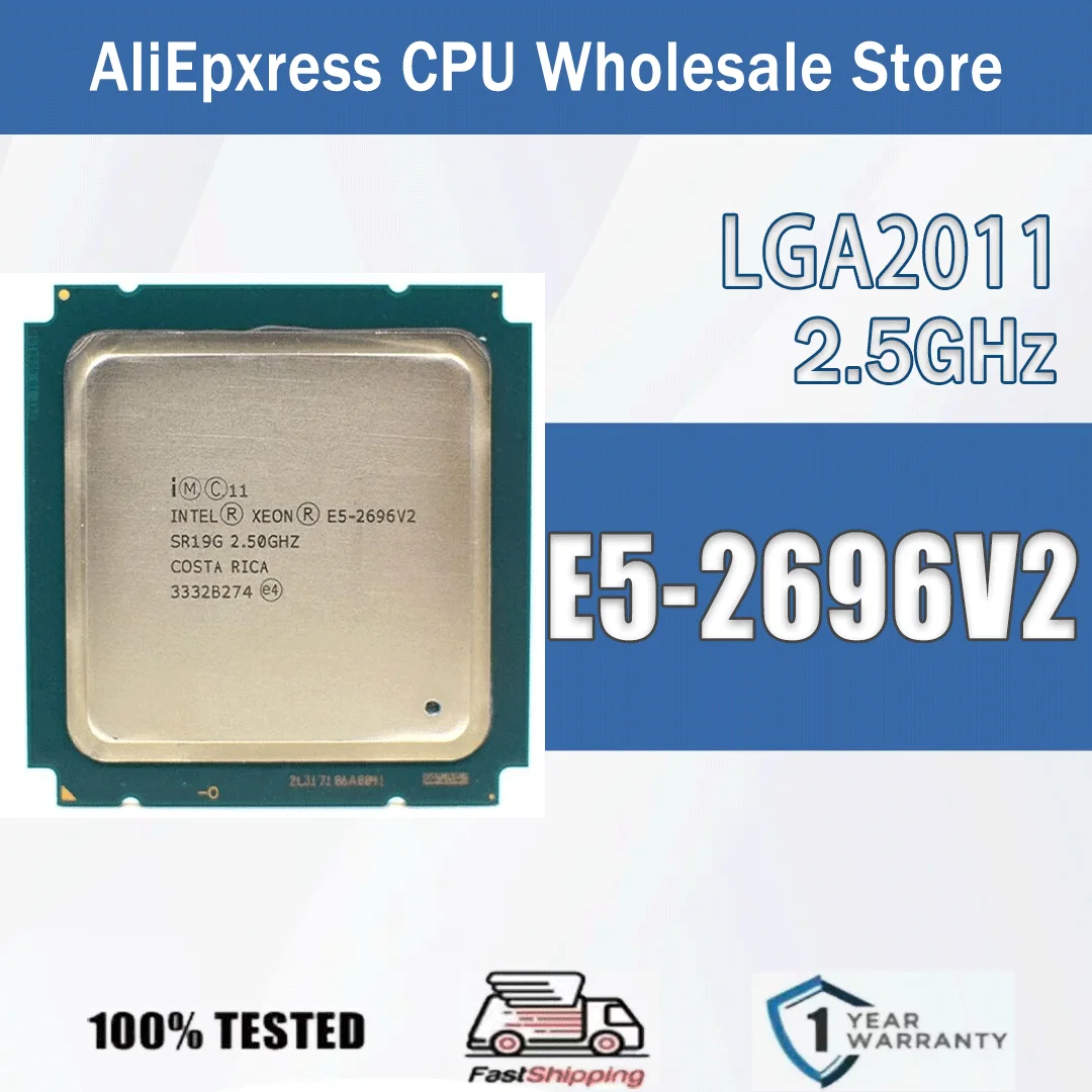 Intel Xeon E5-2696V2 2,5 GHz 12 Kerne 24 Threads SR19G 30M 115W E5 2696V2 Computer CPU Prozessor Server E5 2696 V2 Paket LGA 2011 Image
