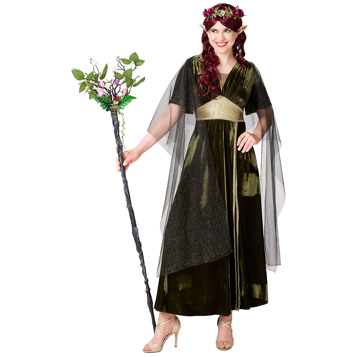 Kleid Waldfee, grün/gold Image