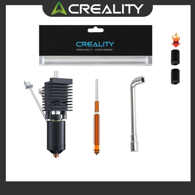Creality Offizielles K2 Plus 0,4 mm Keramik-Heizblock-Hotend-Kit, Senden Sie zwei Silikonhülsen, Schnellwechsel-Düse für K2 PLUS 3D Prin Image