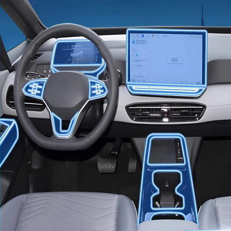 Für Volkswagen ID.3 2025-2026 Dashboard Multimedia Navigation Transparente Anti-Scratch Schutz Film Modifikation für Image