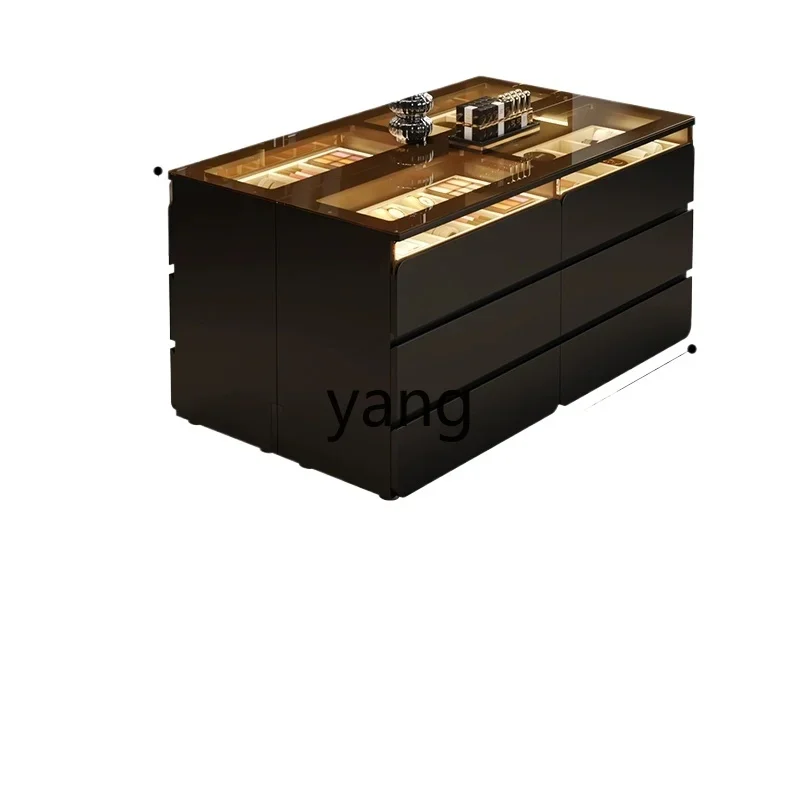 Lmm moderner, minimalistischer Nakajima-Garderoben-Schmuckschrank, doppelseitiger Aufbewahrungsschrank aus Glas