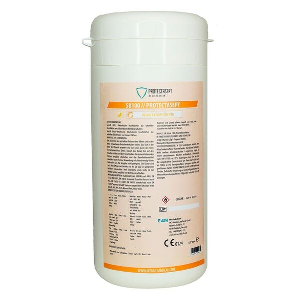 NITRAS MEDICAL Desinfektionstücher PROTECTASEPT Lemon 100 Stück Image