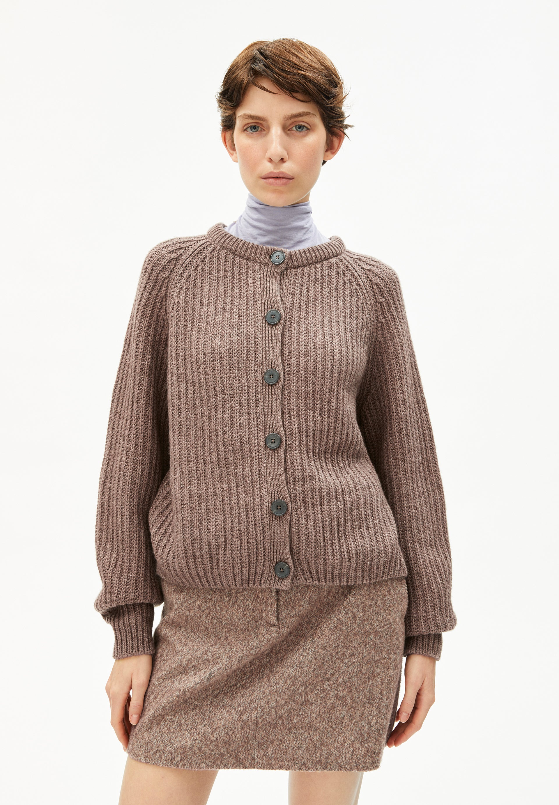 SELMAA | Strickjacke aus Bio-Woll Mix - beige (S) Image