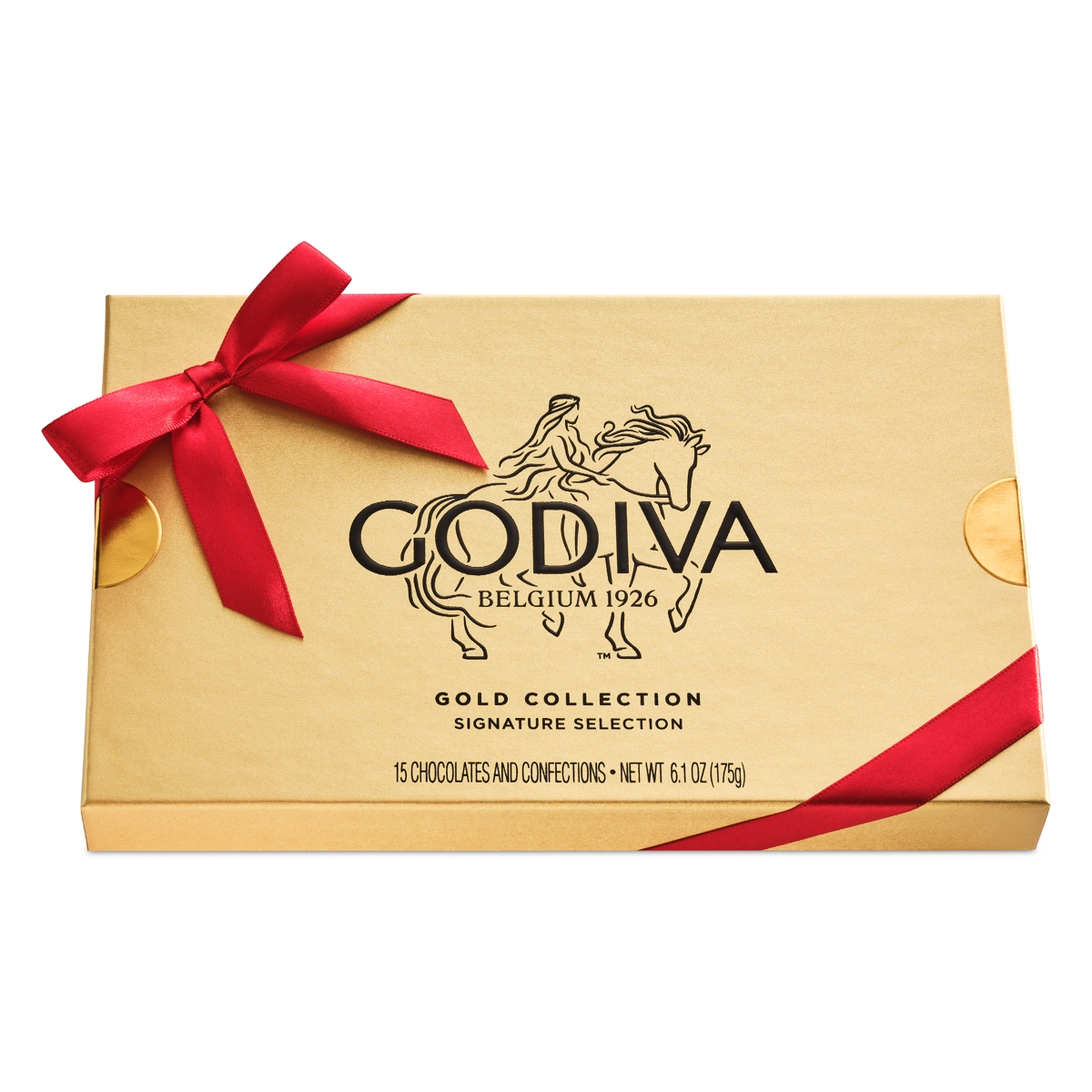 Godiva Holiday Assorted Chocolate Gold Gift Box, 15 Piece