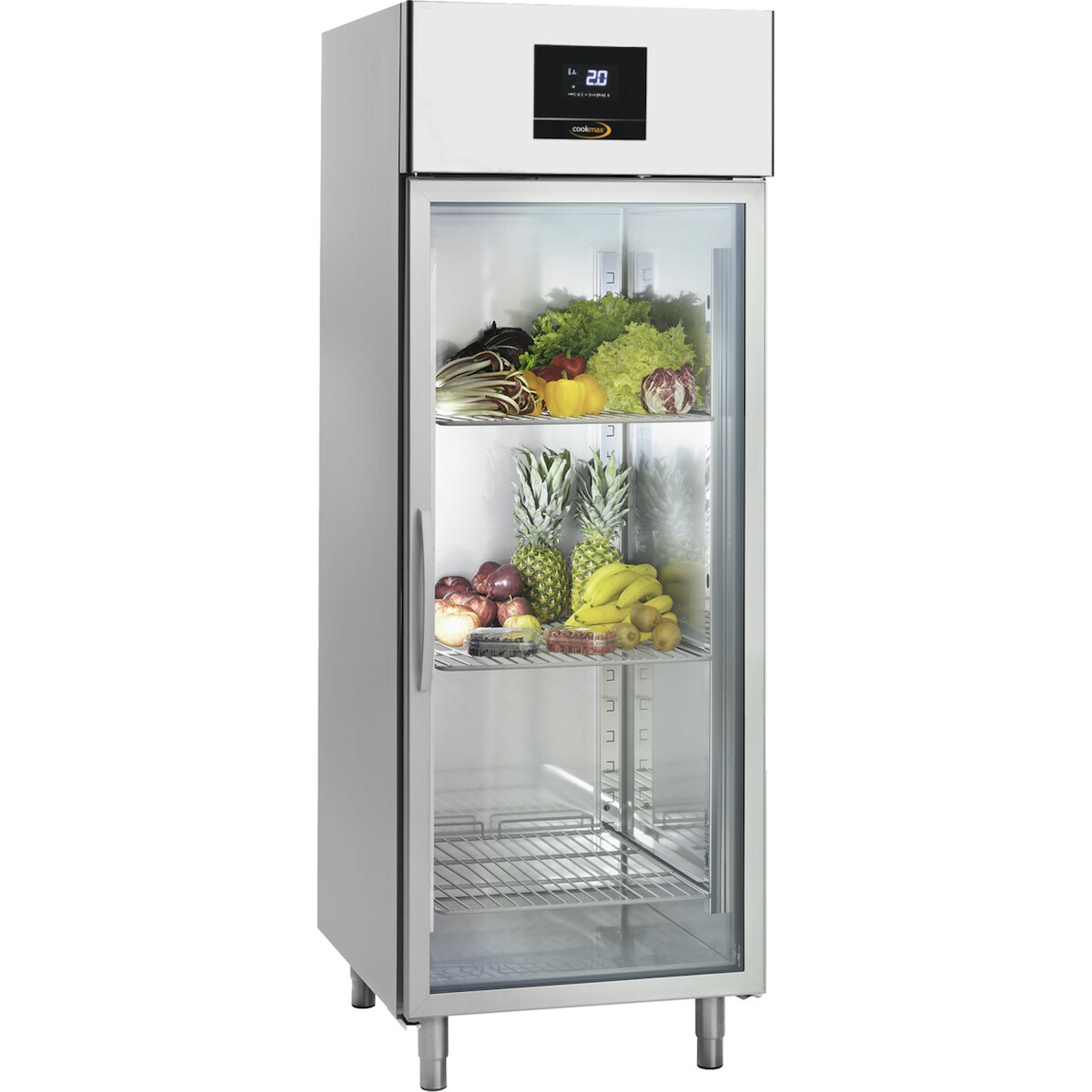 Cookmax Kühlschrank mit Glastür 700 l GN 2/1, 1 Tür Image