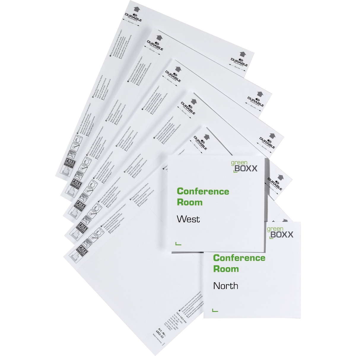 Durable Türschild Refill 4803 20St ws Format 149x148mm Image