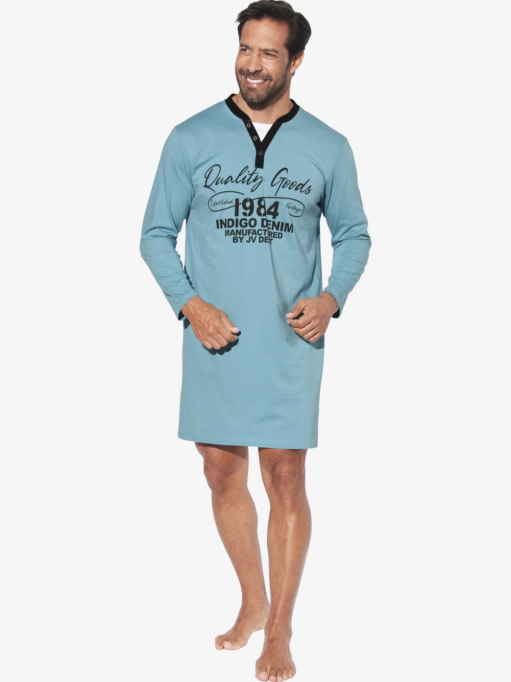 Jan Vanderstorm Nachthemd Herren blau, 4XL Image