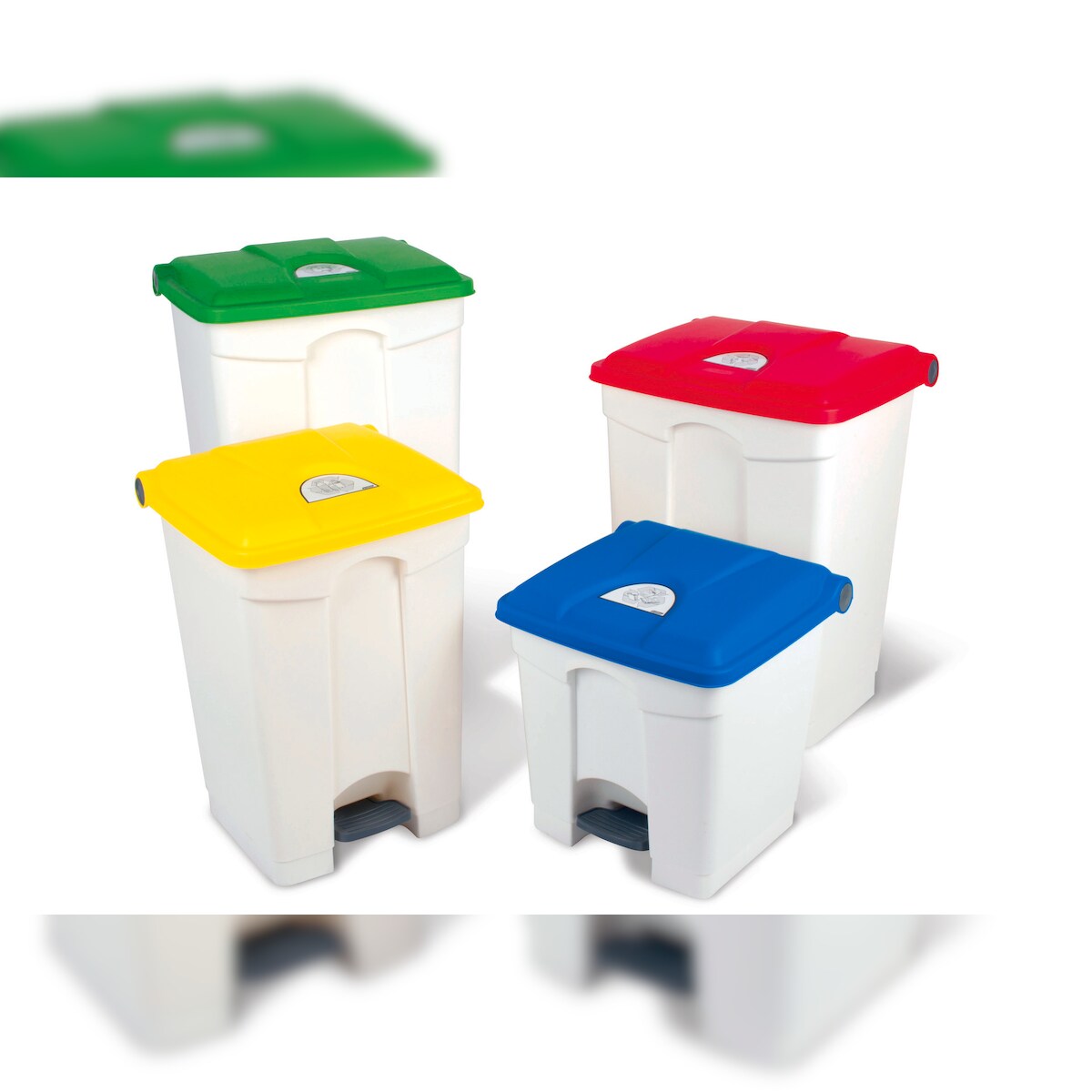 cookmax Treteimer 30 l rechteckig grau / rot 398 x 410 x 435 mm Image