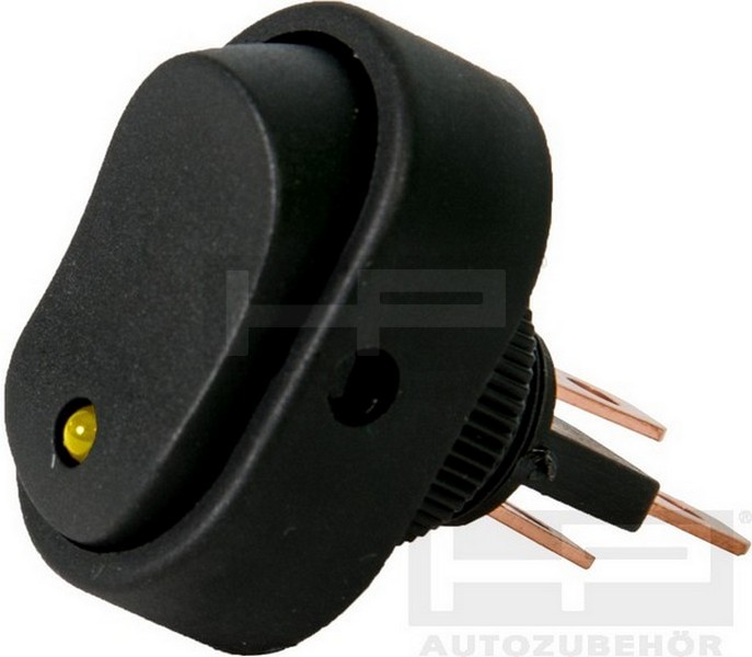 HPAUTO Schalter Wippschalter Oval mit Leuchte Gelb VPE 10x 28471 Image
