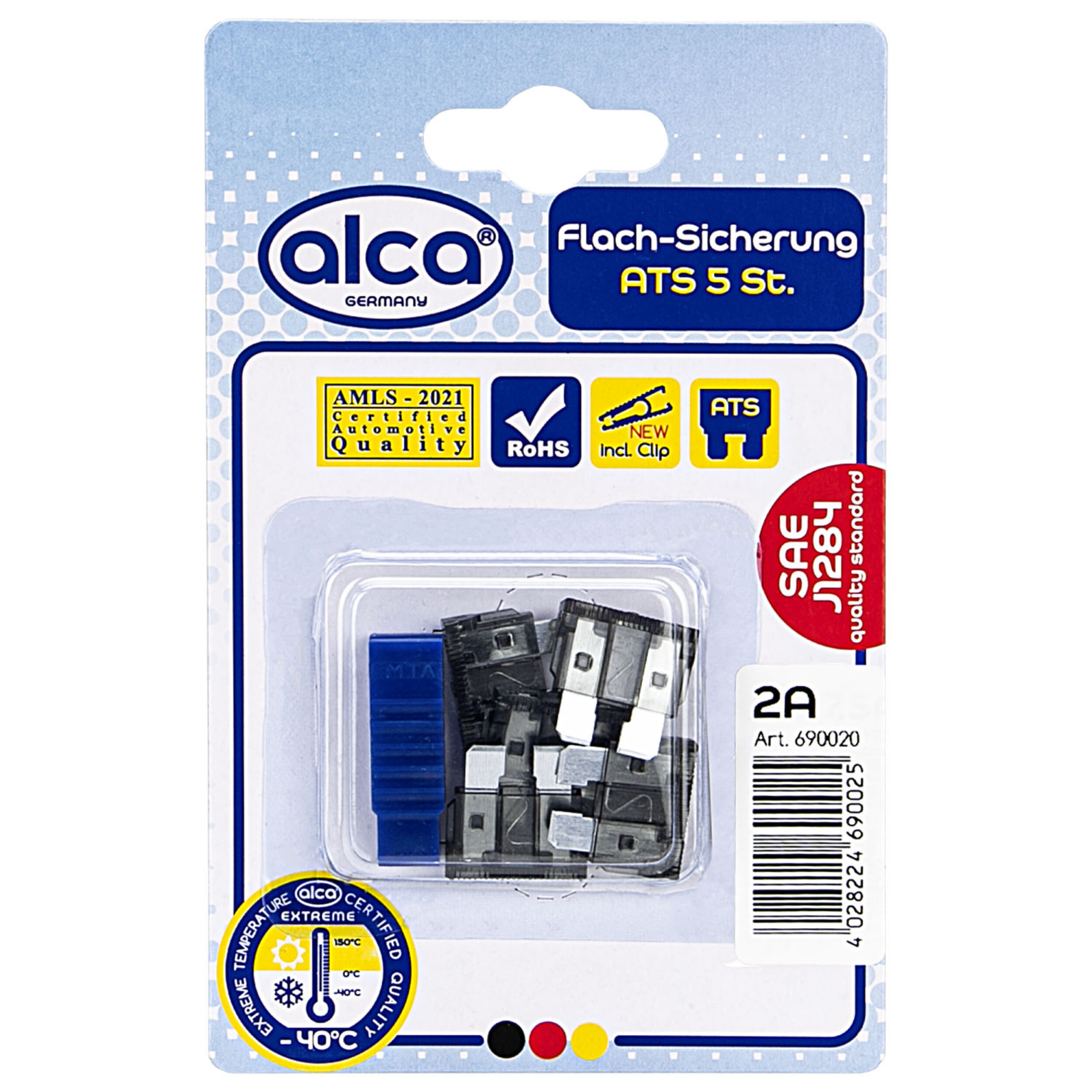 ALCA Flach-Sicherungen 2A; 5 St. Blister Sicherung 690020 Image