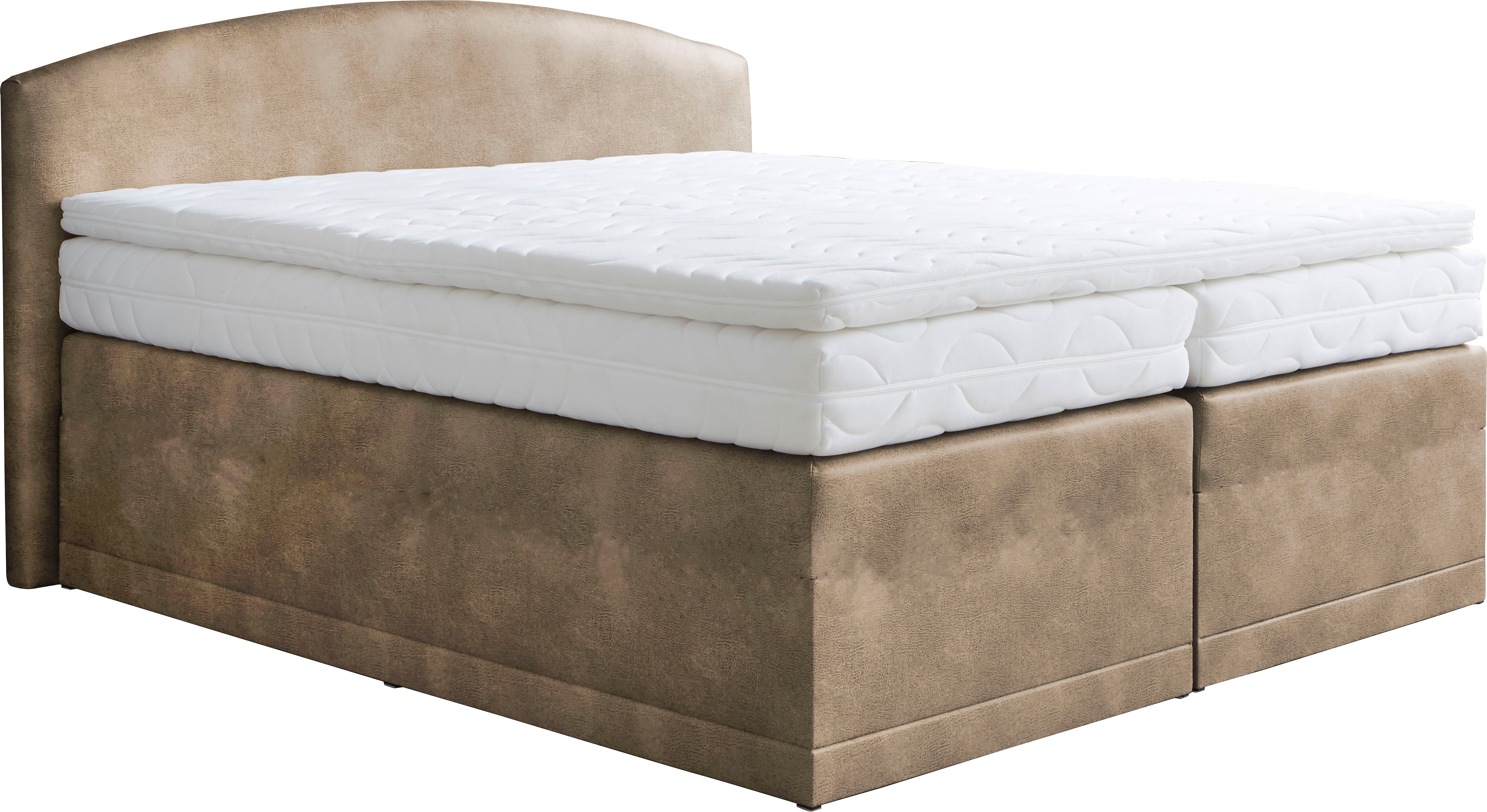 Boxspringbett, beige, B:215cm L:210cm, WESTFALIA SCHLAFKOMFORT, Komplettbetten Image