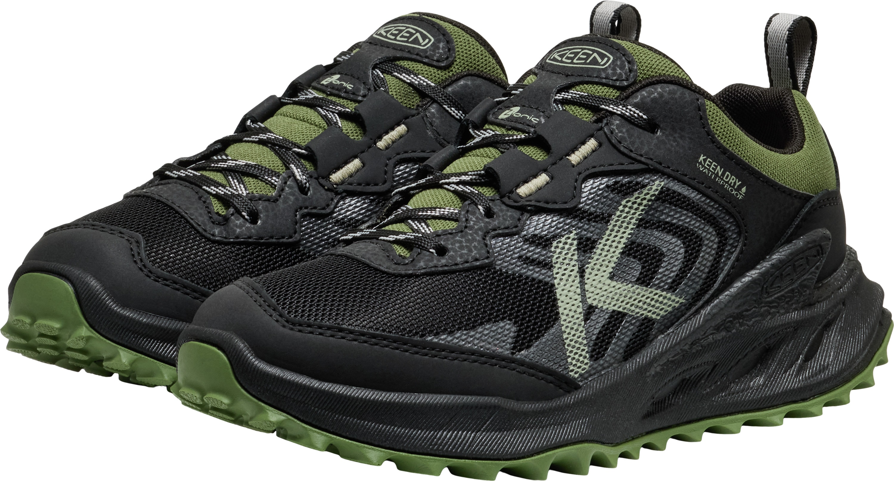 Outdoorschuh KEEN "ZIONIC WP", Kinder, Gr. 36, schwarz, bronze grün, Synthetik, Textil, Schuhe Outdoorschuh, wasserdicht