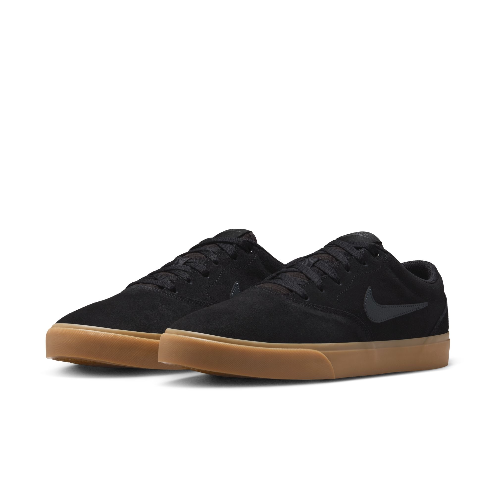Sneaker NIKE SPORTSWEAR "NIKE CHARGE SUEDE", Herren, Gr. 43, schwarz, anthrazit, schwarz, gum light braun, Leder, Schuhe Sneaker