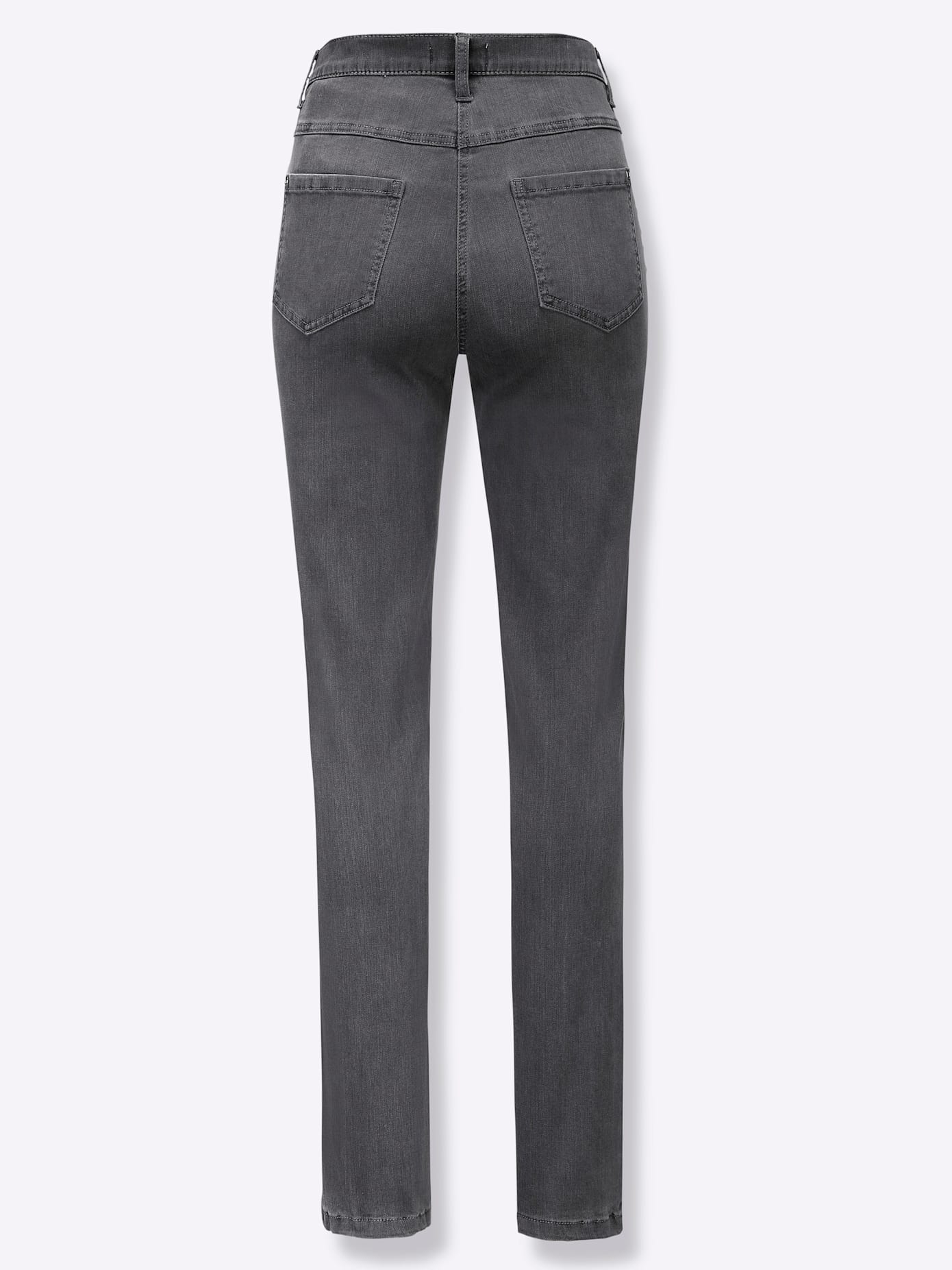 Bequeme Jeans CASUAL LOOKS, Damen, Gr. 48, Normalgrößen, grau (dunkelgrau, denim), 51% Baumwolle, 23% Polyester, 14% Lyocell, 10% Viskose, 2% Elasthan, unifarben, lang, Jeans