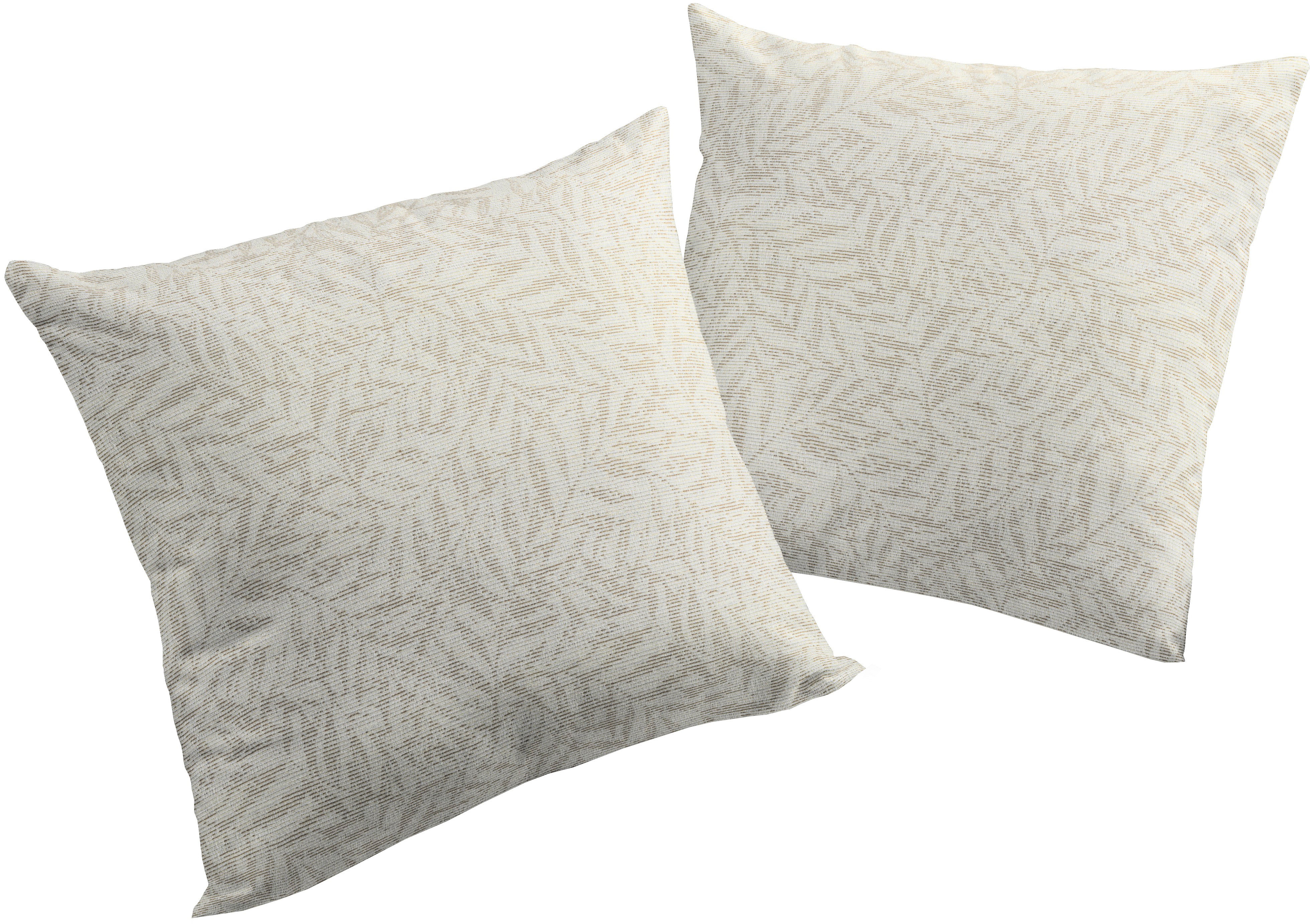 Kissenhülle WIRTH "Gospic" Gr. 2, braun, B:50cm L:50cm, Polyester, Obermaterial: 85% Polyester, 15% Baumwolle, Kissenbezüge Image
