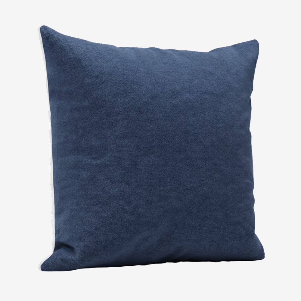 Kissenbezug WOLKENFELD "Flanell Baumwolle Kopfkissenbezug - Premium Kissenbezug", hellgrau, marine blau, B:80cm L:80cm, Flanell, Obermaterial: 100% Polyester, Kissenbezüge, Größe 80x80, 40x80 und 70x90 cm I versteckter Reißverschluss Image