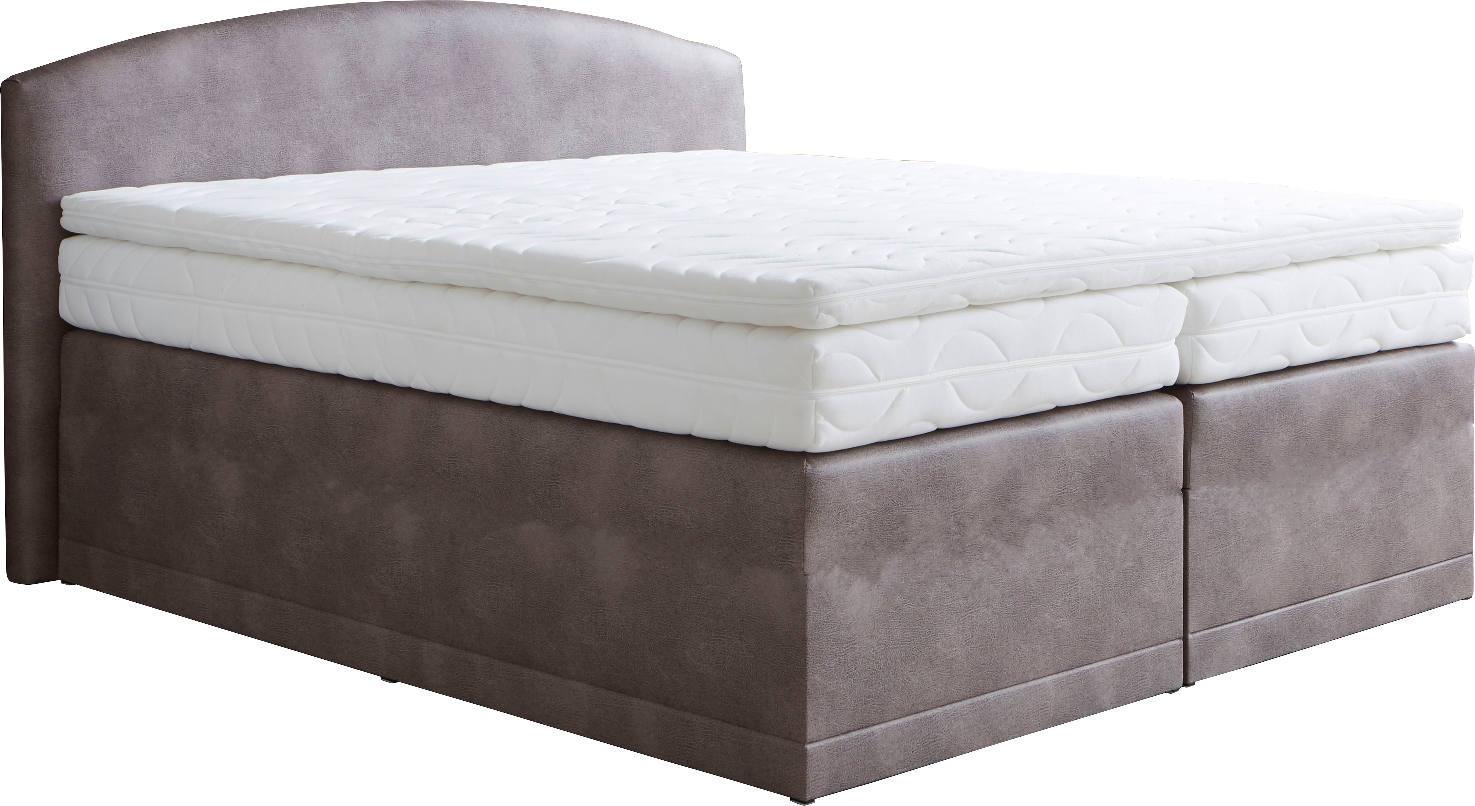 Boxspringbett, grau, B:175cm L:210cm, WESTFALIA SCHLAFKOMFORT, Komplettbetten Image