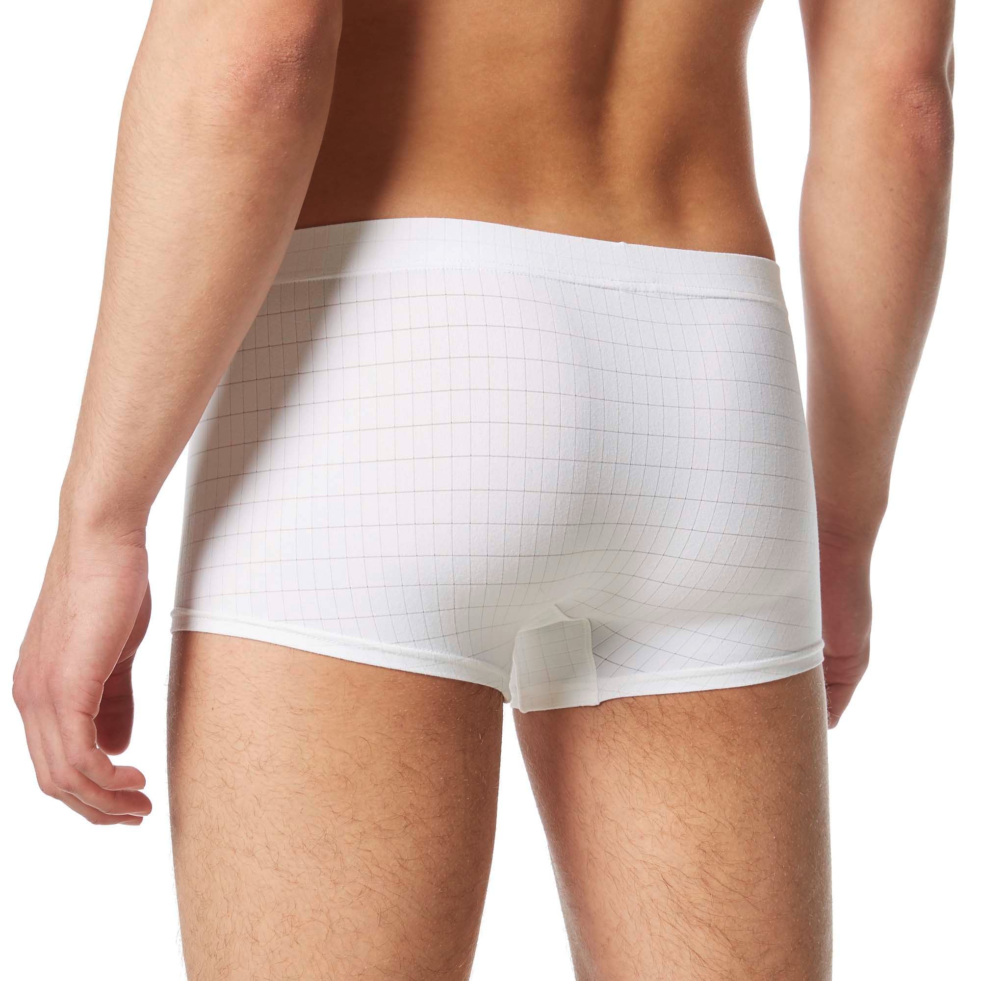 Hipster BRUNO BANANI "CHECK LINE 2.0", Herren, Gr. 8 (XXL), weiß karo, Obermaterial: 90% Polyamid, 10% Elasthan, Unterhosen Image