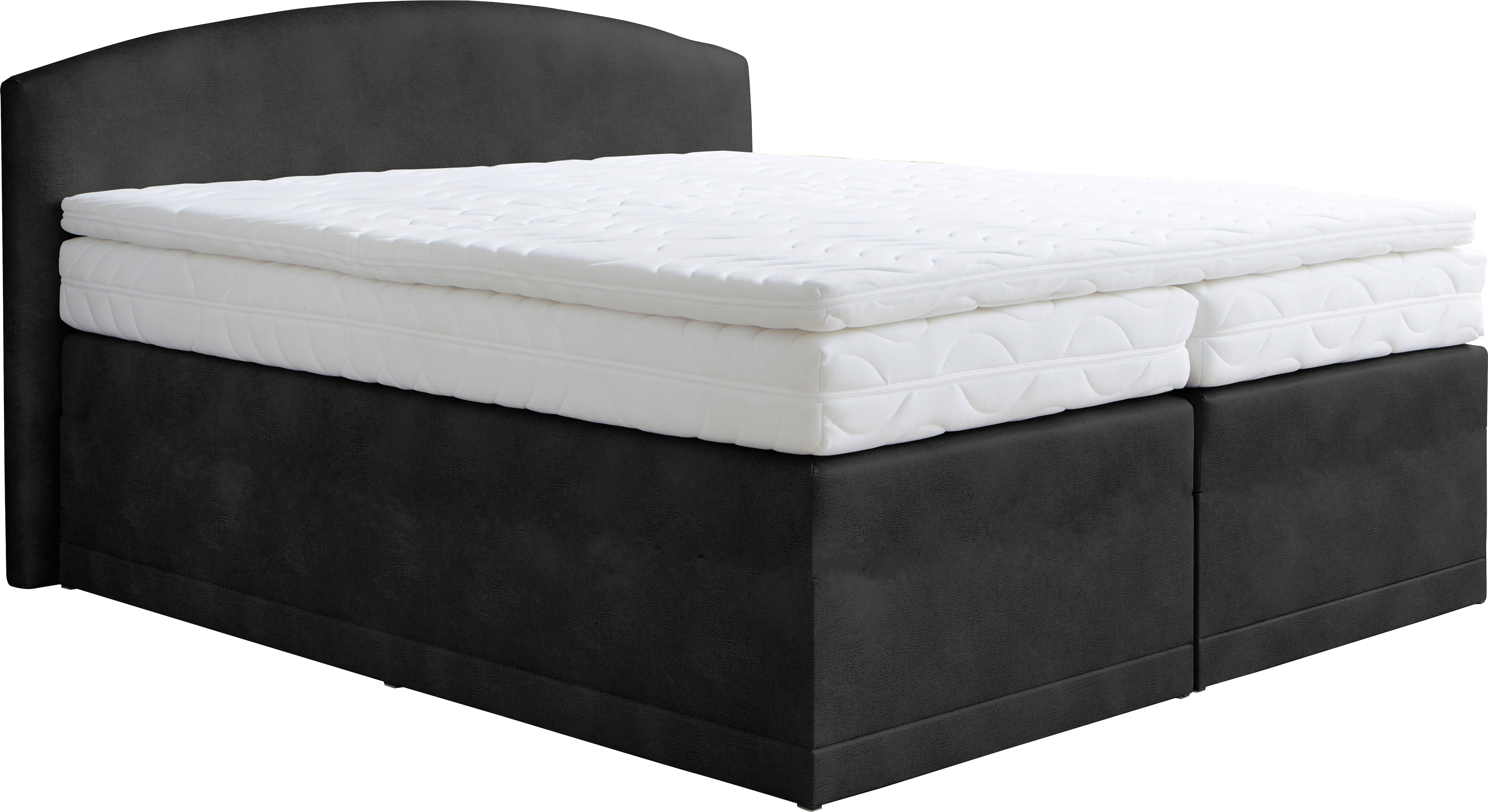 Boxspringbett, schwarz, B:215cm L:210cm, WESTFALIA SCHLAFKOMFORT, Komplettbetten Image