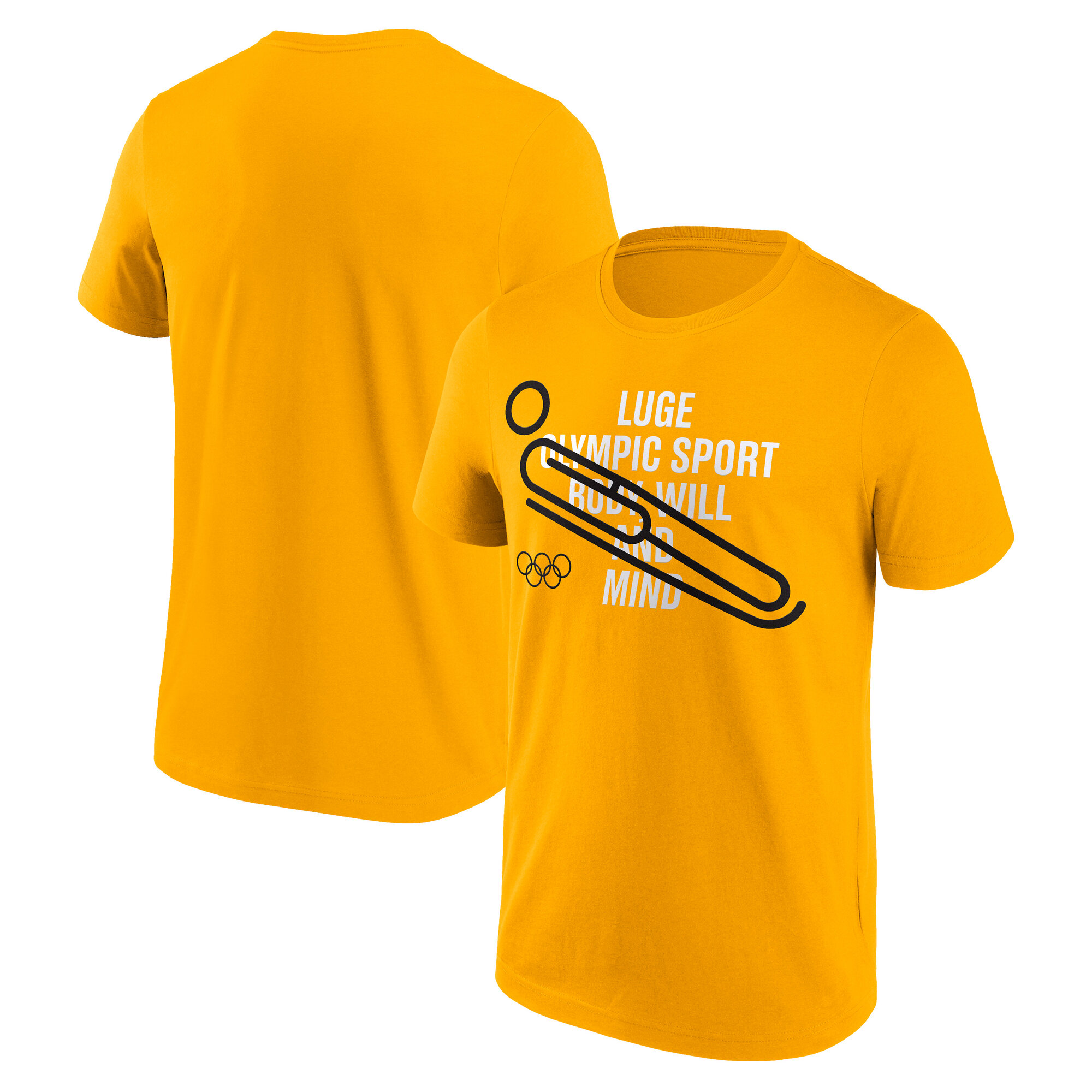 The Olympic Collection Rennrodel Grafik T-Shirt – Gold – Unisex Image