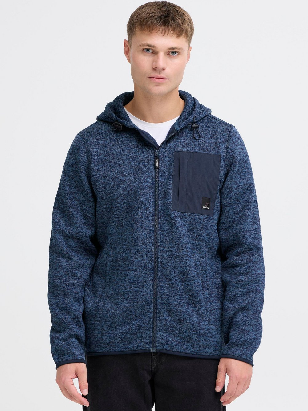 BLEND Fleecejacke Herren blau, L Image