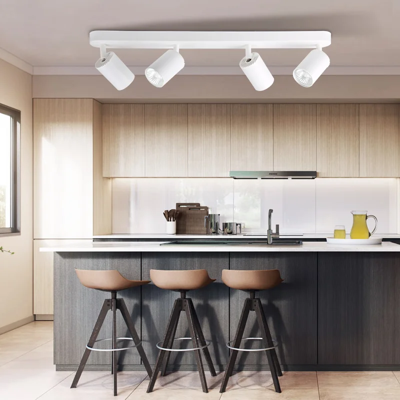 LED-Schienenlicht, drehbare Einstelllichter, Serie Licht für Wohnzimmer, Küche, GU10, LED-Deckenstrahler, modernes LED-Licht