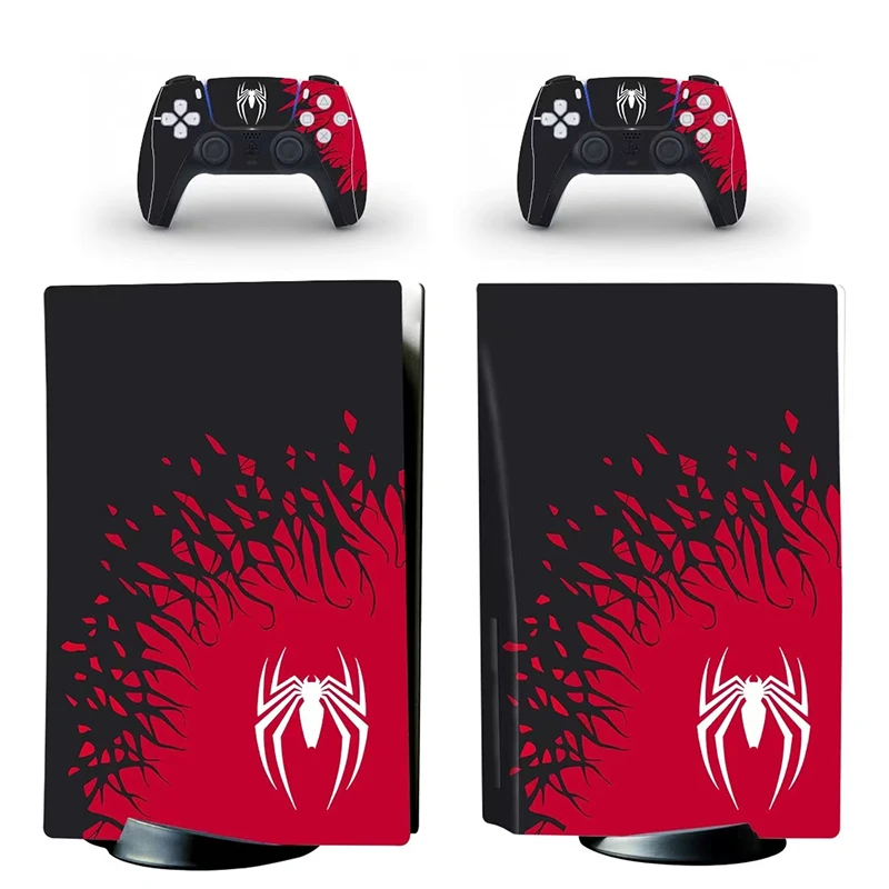Newest Design PS5 Disk Edition Skin Sticker Decal Cover for Sony PlayStation 5 Disc Console and 2 Controllers Skin Sticker Vinyl